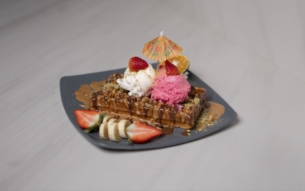 Waffle with Ice Cream